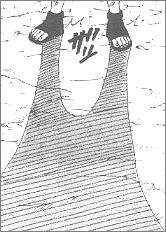Expanding his shadow to capture the Sound Nin's who were chasing Naruto and Sakura. Had Asuma not been there, he would have died.