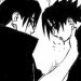 Itachi holding Sasuke up after defeating him...scary