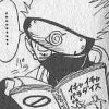 Blushing at a naughty part in the book! >_<