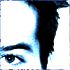 In his eyes... his left eye